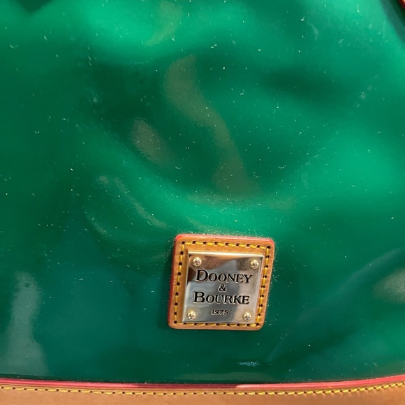 Dooney & Bourke Emerald and Tan Satchel - Picture 3 of 3